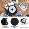 Picture of CAIYOULE Protective Case for Fujifilm Instax Mini 12, PU Leather Camera Bag Compatible with Fuji Mini 12, Mini 12 Case with 64 Pockets Photo Album (Black Lace)