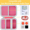 Picture of co2CREA Hard Case Compatible with Yoto Mini 2024 Edition Kids Audio Music Player Children Speaker Plays Audiobook Cards Radio and Card Case Hold up to Yoto 36 Cards, Pink Case