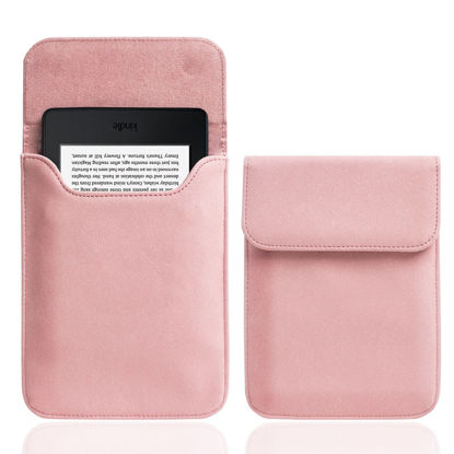 Picture of WALNEW 6 Inch Sleeve for All-New Kindle 2022/Kindle 2019(J9G29R)/6" Kindle Paperwhite/Kindle Voyage/Kindle (8th Gen, 2016)/Kindle 4/5/Kindle Touch Protective Pouch Bag Case Cover, Pink