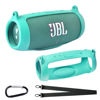 Picture of Silicone Case for JBL Charge 5 Waterproof Portable Bluetooth Speaker, Gel Soft Skin Cover Travel Carrying Pouch with Strap (LightGreen)