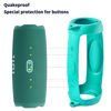 Picture of Silicone Case for JBL Charge 5 Waterproof Portable Bluetooth Speaker, Gel Soft Skin Cover Travel Carrying Pouch with Strap (LightGreen)