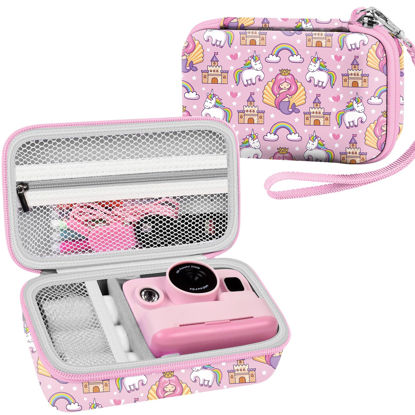 Picture of Leayjeen Kids Camera Case Compatible with Dylanto/GKTZ/HiMont/CAMCLID/ESOXOFFORE Kids Instant Print Camera, Kids Instant Camera for 1080P Printed Photos-Pink Unicorn（Case Only）