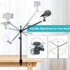 Picture of JEBUTU Overhead Camera Mount Desk Stand with 360° Adjustable Holding Arm, Flexible Phone Stand with 360° Ballhead and Phone Mount Holder, Boom Stand for Microphone, Video Light, Webcam, Cell Phone