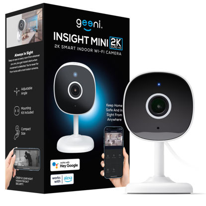 Picture of Geeni Insight Smart Security Camera for Home - 2K Quad HD, Wi-Fi, Motion Detection, Night Vision, Two-Way Audio - Baby Monitor, Cloud & SD Card Storage, Compatible with Alexa & Google Home