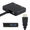 Picture of JSER HDMI to VGA & HDMI Female Splitter with Audio Video Cable Converter Adapter for HDTV PC Monitor