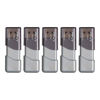 Picture of PNY 64GB Turbo Attaché 3 USB 3.0 Flash Drive, 5-Pack, Grey, P-FD64GX5TBOP-MP, 100MB/s, Light-Weight Durable - Data Storage and Transfer