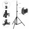 Picture of T-Shape Backdrop Stand 1.5 x 2m for Parties, BDDFOTO Photo Studio Background Stand System Height-Adjustable Tripod Stand with 4 Backets for Photo Studio Video Photography