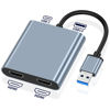 Picture of JLX USB 3.0 to Dual Hdmi Adapter for 2 Monitors 1080p, USB 3.0 External Graphics Card with USB3.0 Data Transmission PD Charging, Compatible for Windows 7/8/10/11, Mac OS (USB3.0 to Dual HDMI)