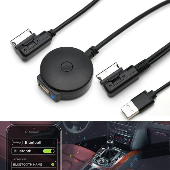 Picture of Bluetooth Receiver Car Kit Compatible with Audi A3 A4 A5 A6 A7 S3 S4 Q3 Q5 Q7,Wireless Music Interface AMI MMI Adapter,Premium CSR Chipset HiFi Sound,Compatible with iPhone iPod Android 2G