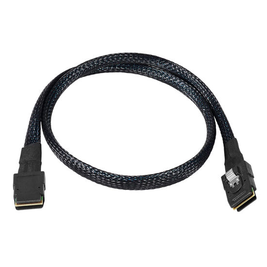 Picture of Twozoh Internal Mini SAS SFF-8087 to SFF-8087 Cable 3.3FT, Mini SAS 36-Pin SFF-8087 Male to Mini SAS 36-Pin SFF-8087 Male Cable（1M）