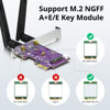 Picture of PCIE X1 to M.2/NGFF (A+E Key) WiFi Bluetooth Wireless Module Adapter Card with Dual-Band 2.4&5G 2X 5dBi Antenna