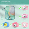 Picture of Fintie Kids Camera Case Compatible with Goopow/Mgaolo/CIMELR/Seckton/GKTZ/Desuccus/OZMI/Agoigo/Ourlife/Unicorn Kids Camera Toys & Video Camera, Hard Carrying Bag with Inner Pocket, Emerald Marble