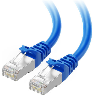 Picture of Cable Matters 10Gbps Snagless Shielded Cat6A Ethernet Cable 25 ft (SSTP, SFTP Shielded Ethernet Cable, Shielded Cat6 Cable, Cat 6 Shielded Network Cable) in Blue