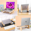 Picture of Wood Laptop Stand,Universal Computer Stands for Desk,Vertical Laptop Holder for MacBook Pro, Wooden Laptop Riser for MacBook Air, Dell, HP, Lenovo Compatible with 13.3 to 17.3 Inches All Laptops