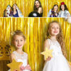 Picture of Twinkle Star 2 Pack Photo Booth Backdrop Metallic Tinsel Foil Fringe Curtains Environmental Background for Birthday Wedding Party Christmas Decorations (Gold Backdrop Curtain)