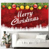 Picture of Large Merry Christmas Banner Christmas Ball Snowflake Backdrop Christmas Wall Scene Christmas Holidays Party Decor Supplies Gifts 70 x 43 Inch