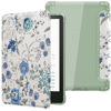 Picture of MoKo Case for 6.8" Kindle Paperwhite 11th Generation 2021&Kindle Paperwhite Signature Edition, Ultra Clear Soft Flexible Transparent TPU Back Cover Light Shell with Auto Wake/Sleep, White Blue Floral