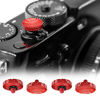 Picture of REYGEAK for Fujifilm Camera Shutter Button(4 Pack/Red) Copper Soft Shutter Release Button,Camera Shutter Button Fits for Fuji Fujifilm X100 X100VI X-T5 X-T4 X-T3 Accessories