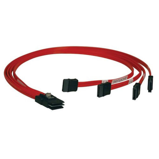 Picture of Tripp Lite Internal SAS Cable, 4-Lane mini- SAS (SFF-8087) to 4xSATA 7pin, 18-in. (0.5M)(S508-18N)