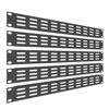 Picture of QiaoYoubang 5 Pack of 1U Vented Blank Panel - Steel Blank Rack Mount Panel Spacer for 19in Server Rack Cabinet or Enclosure, Black (1U)