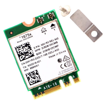 Picture of Deal4GO 1675X AX210NGW 802.11AX 6GHz Mu-MiMO Wi-Fi 6E M.2 (A+E Key) Wireless WiFi Adapter Bluetooth 5.2 0K1R3 for Dell Acer ASUS MSi Laptop AX210 Windows 10