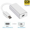 Picture of YMY USB C to Mini Displayport Adapter, Type C to Mini DP Converter Compatible with MacBook Pro 2016/2017, Chromebook Pixel, Dell XPS Convert to LED Cinema Display, iMac, Dell Monitor (Silver)