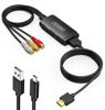 Picture of ABLEWE RCA to HDMI Converter, AV to HDMI Adapter, Composite to HDMI Adapter Support 1080P, PAL/NTSC Compatible with WII WII U/PS one PS2/PS3 STB Xbox VHS VCR Blue-Ray DVD ect.