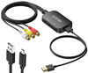 Picture of RCA to HDMI Converter,Viagkiki AV to HDMI Adapter,RCA to HDMI Composite Audio Video Converter for PS1, PS2, PS3, STB, Xbox, VHS, VCR,Black-Ray DVD Players(HDMI Cable Included)