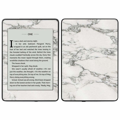 Picture of MightySkins Glossy Glitter Skin for Kindle Paperwhite 2018 Waterproof Model - White Marble | Protective, Durable High-Gloss Glitter Finish | Easy to Apply, Remove, and Change Styles | Made in The USA