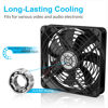 Picture of ELUTENG Dual 120mm USB Fan with 3 Speeds 5V Ventilator Fan Portable Cooling Fan Rechargeable Compatible for Laptop Receiver DVR Playstation Xbox Desk Computer Cabinet Cooling