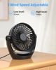 Picture of Aluan Desk Fan Small Table Fan with Strong Airflow Ultra Quiet Portable Fan Speed Adjustable Head 360°Rotatable Mini Personal Fan for Home Office Bedroom Table and Desktop, Black