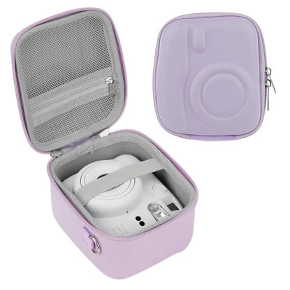 Picture of Blummy Hard Camera Case Compatible with Instax Mini 12/11 Instant Camera .with Adjustable Strap and Mesh bag (Purple)