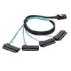 Picture of xiwai Internal 36 Pin Mini SAS SFF-8087 Host to 4 SFF-8482 Target SAS Hard Disk and SATA Power Cable 100cm