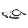 Picture of xiwai Internal 36 Pin Mini SAS SFF-8087 Host to 4 SFF-8482 Target SAS Hard Disk and SATA Power Cable 100cm