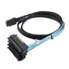 Picture of Cablecc Internal 36 Pin Mini SAS SFF-8087 Host to 4 SFF-8482 Target SAS Hard Disk and SATA Power Cable 50cm