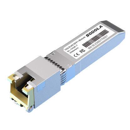 Picture of SODOLA 10GBase-T RJ45 SFP+ Module, 10G SFP+ RJ-45 Copper Transceiver for SODOLA, SFP to Ethernet, Plug and Play,Hot Pluggable,Up to 30m Distance Copper SFP Modules (1 Pack)