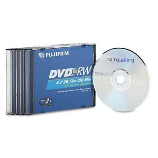 Picture of Fuji - Dvd-Rw Discs 4.7Gb 2X W/Jewel Cases Silver 5/Pack Product Category: Storage Media/Dvds