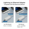 Picture of Lightning to Ethernet Adapter Supports All iOS, PoE to Lightning Adapter with 10W Charging for iPad/iPhone/iPod, Power & Data 2-in-1 RJ45 Port to Lightning Adapter, 10/100Mbps Plug & Play, PTAP-AF