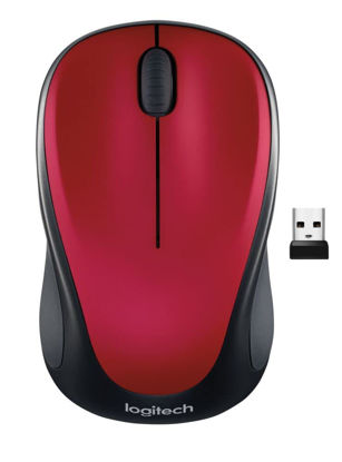 Picture of Logitech M317 Wireless Mouse, 2.4 GHz with USB Receiver, 1000 DPI Optical Tracking, 12 Month Battery, Compatible with PC, Mac, Laptop, Chromebook - Red