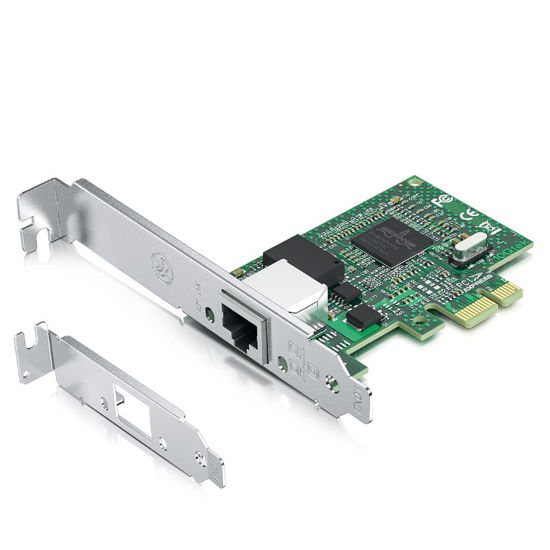 Picture of Gigabit PCIe NIC with Dell Broadcom BCM5751 Chip, 1Gb Network Card Compare to Broadcom BCM5751-T1 NIC, Single RJ45 Port, PCI-E X1, Ethernet Card with Low Profile for Windows/Windows Server/Linux