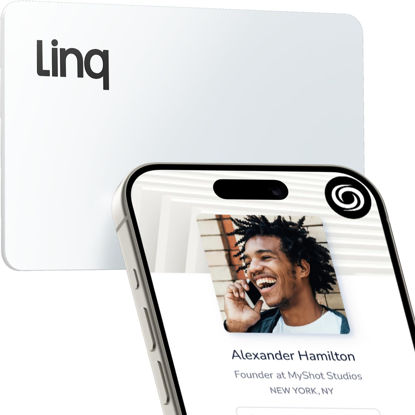 Picture of Linq Digital Business Card - Smart NFC Contact and Networking Card (Classic - White)