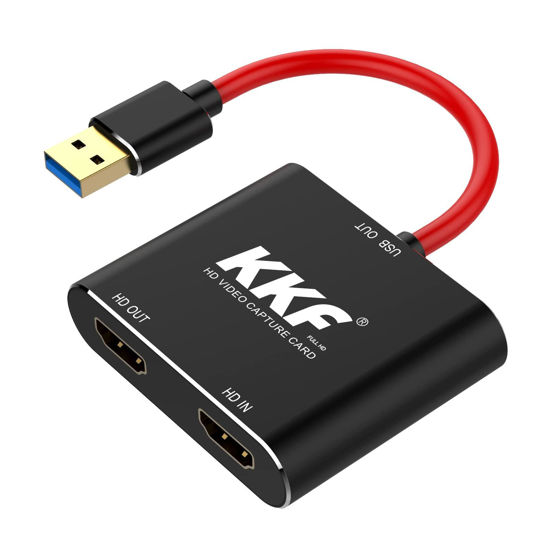 Picture of KKF Capture Card, 4K HDMI Capture Card for Switch,Video Capture Card for Streaming and Recording PS5 PS4 Xbox Series X/S Nintendo Switch in DSLR OBS with HD Ultra-Low Laten