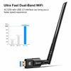 Picture of WiFi Adapter 1200Mbps Techkey USB 3.0 WiFi Dongle 802.11 ac Wireless Network Adapter with Dual Band 2.42GHz/300Mbps 5.8GHz/866Mbps 5dBi High Gain Antenna for Desktop Windows XP/Vista / 7-10 Mac