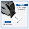 Picture of TZe 131 TZ Tape 12mm 0.47 Laminated Clear Label Tape TZe-131 Replacement for Brother Label Maker Tape Clear TZe131 Tze Tape, Black on Clear for Brother PT-D210 PT-H110 PT-D220 PT-D400 PT-D600, 6 Pack