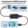 Picture of Male Component to HDMI Converter Cable(All in One), Mezcenoy YPbPr to HDMI Video Converter Adapter for DVD/STB/VHS with Female Component to Display on HDMI Televisions