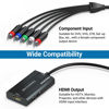 Picture of Male Component to HDMI Converter Cable(All in One), Mezcenoy YPbPr to HDMI Video Converter Adapter for DVD/STB/VHS with Female Component to Display on HDMI Televisions