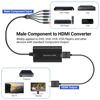 Picture of Male Component to HDMI Converter for DVD/STB/VHS with Female Component to Display on HDTVs(Not for 240P PS1 Games), 1080P YPbPr to HDMI Converter Adapter