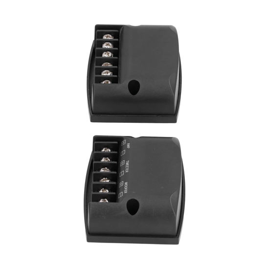 Picture of Audio Crossover Speaker Frequency Divider,Universal 2 Way Speaker Frequency Divider High Frequency Capacitors 2pcs Black for Car