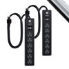 Picture of GE 6-Outlet Surge Protector, 2 Pack, 3 Ft Extension Cord, Power Strip, 800 Joules, Flat Plug, Twist-to-Close Safety Covers, Protected Indicator Light, UL Listed, Black, 54630