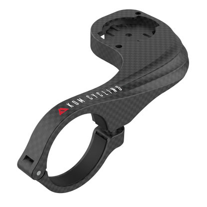 Picture of KOM Cycling Garmin Bike Mount with Carbon Finish from Garmin Edge Mount Designed for Garmin Edge 530 and Garmin 830 and Other Garmin Models